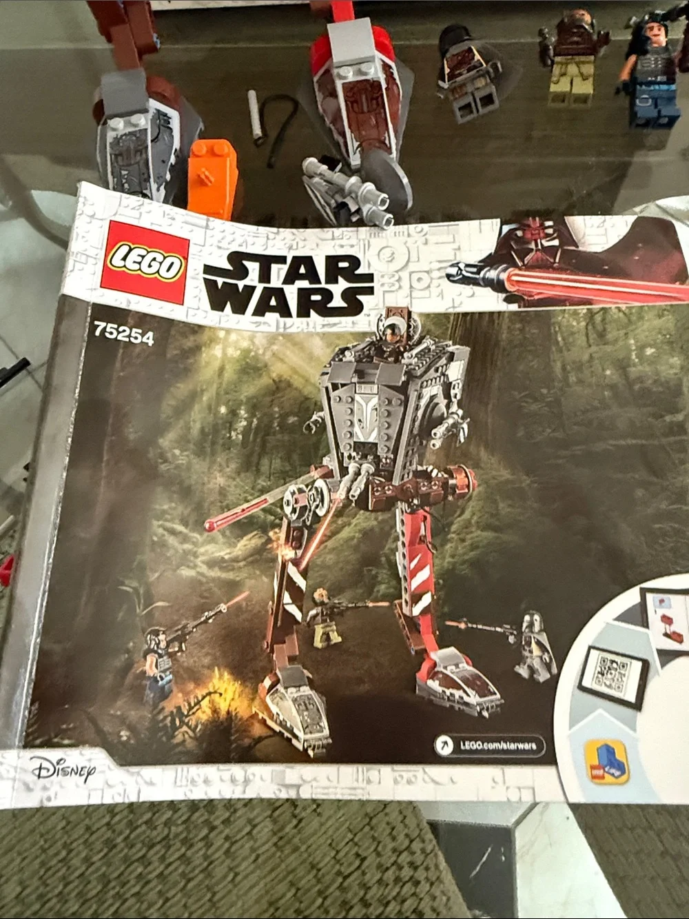 Lego Star Wars Gray & Red AT-ST Walker Building Set Man